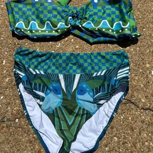 Farm Rio Green Scarf Bikini
